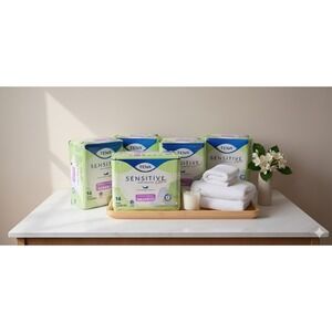 Lot of 5 TENA Sensitive Care Maximum Absorbency Pads 14ct Each (70 Total) New